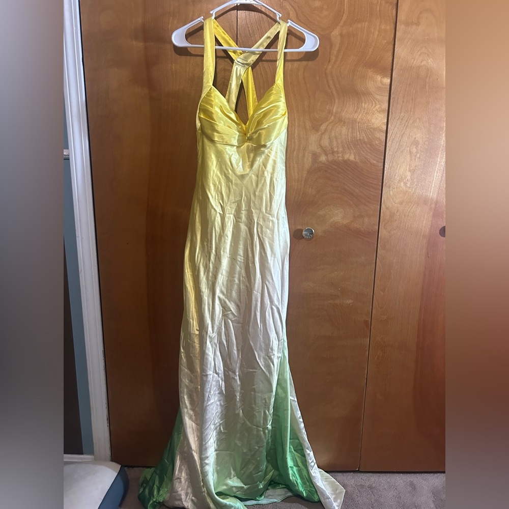 Jump Yellow and Green Gradient Maxi Dress